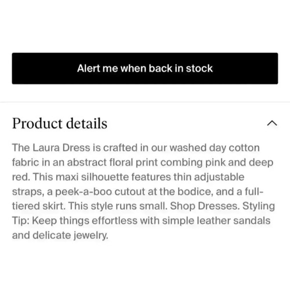 NWT A.L.C. Laura Keyhole Printed Smocked Back Maxi dark red pink Dress Size 0 - Picture 13 of 15